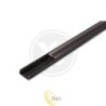 LED profilis PCV 16x7 Slim juodas 1 m permatomas