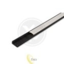 LED profilis PCV 16x7 Slim juodas 2 m pieninis