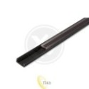 LED profilis PCV 16x7 Slim juodas 2 m permatomas