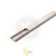 LED profilis PCV 16x7 Slim pilkas 1 m pieninis