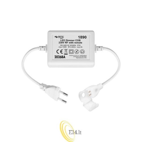 LED COB 230V RF reguliatorius su nuotolinio valdymo pulteliu