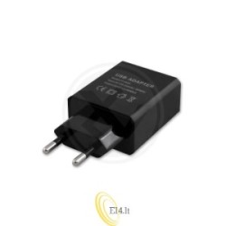 Kištukinis maitinimo šaltinis 5V/3A 1x USB DC juodas