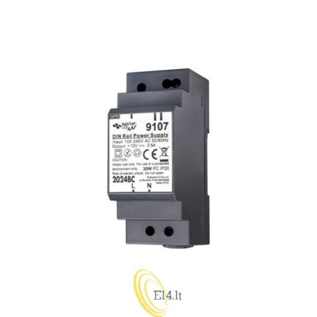 Maitinimo šaltinis DIN bėgiui 12V 30W 2.5A IP20