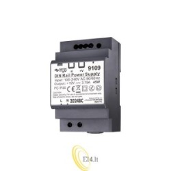DIN bėgelio maitinimo šaltinis 12V 45W 3.75A IP20