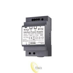 Maitinimo šaltinis DIN bėgiui 24V 60W 2.5A IP20