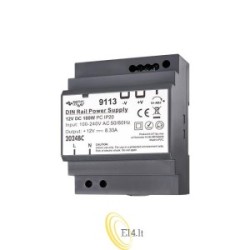 Maitinimo šaltinis DIN bėgiui 12V 100W 8.33A IP20