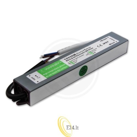 LED maitinimo šaltinis IP67 12V 20W 1,67A