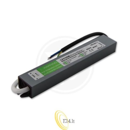 LED maitinimo šaltinis IP67 12V 30W 2,5A
