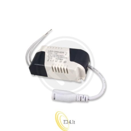 LED nuolatinės srovės maitinimo šaltinis Prom 18-24V 6W 60mA