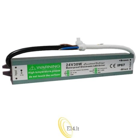 LED maitinimo šaltinis IP67 24V 30W 1,25A