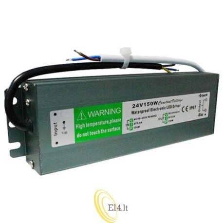 LED maitinimo šaltinis IP67 24V 150W 6,25A