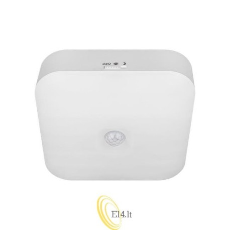 LED akumuliatorinė lempa Pixo PIR balta lubinė