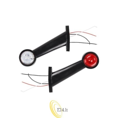 LED kontūrinė lempa 12-24V balta+raudona, 2 vnt.