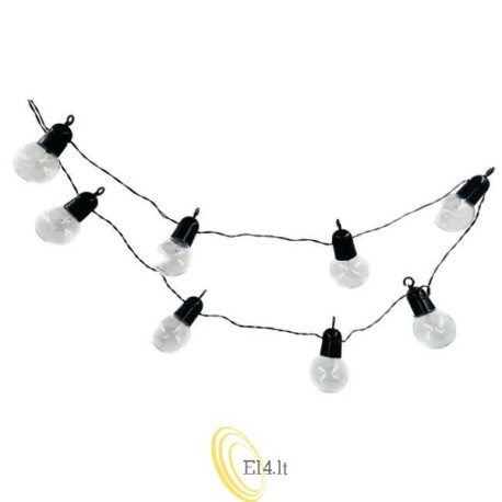Saulės energija maitinama LED girlianda, 10 LED, 335 cm