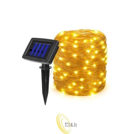 Saulės energija maitinama LED girlianda 100 LED 1190 cm laidas