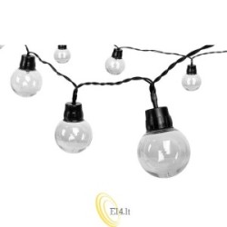 Saulės energija maitinama LED girlianda 20 LED 485 cm apvali