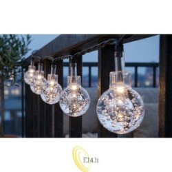 Saulės energija maitinama LED girlianda 40 LED 785 cm apvali