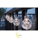 Saulės energija maitinama LED girlianda 40 LED 785 cm apvali