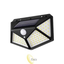 LED saulės lempa 100xSMD su judesio ir prieblandos jutikliu