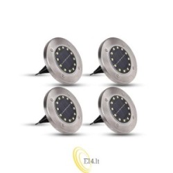 LED saulės lempa 12xSMD sodo įsmeigiama - 4 vnt.