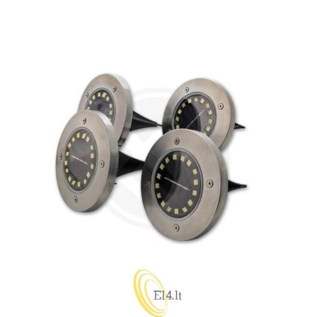 LED saulės energijos lempa 16xSMD sodo įsmeigiama - 4 vnt.