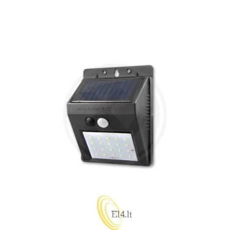 LED saulės lempa 20xSMD su judesio ir prieblandos jutikliu