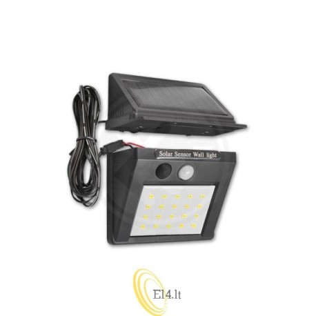 LED saulės lempa 30xSMD su judesio jutikliu, 2,5 m kabelis