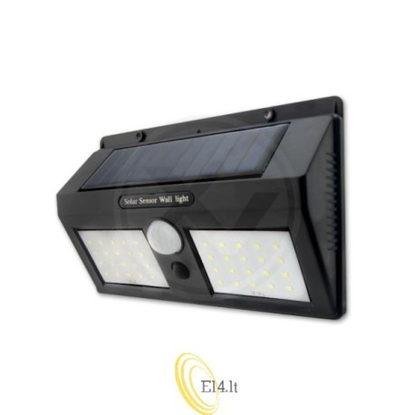 LED saulės energijos lempa 40xSMD su judesio ir prieblandos jutikliu