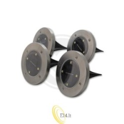 LED saulės energijos lempa 4xSMD sodo įsmeigiama - 4 vnt.