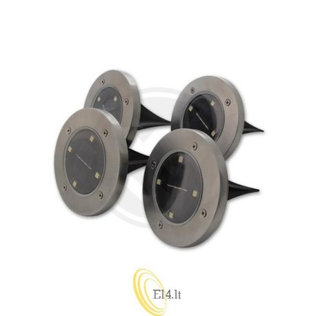 LED saulės energijos lempa 4xSMD sodo įsmeigiama - 4 vnt.