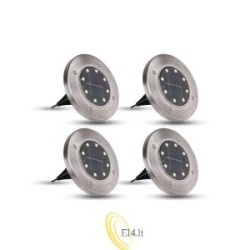 LED saulės lempa 8xSMD sodo įsmeigiama - 4 vnt.