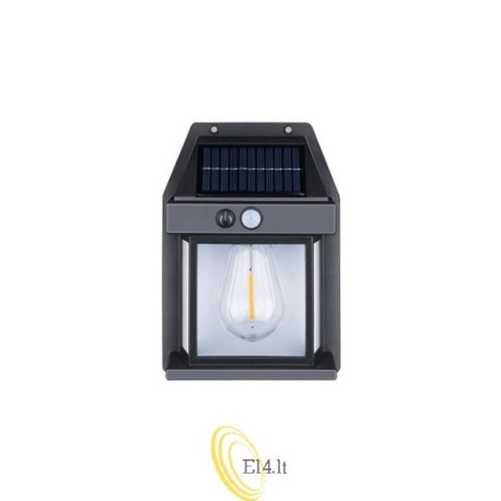 LED saulės lempa su judesio ir prieblandos jutikliu