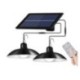 LED saulės energijos high bay lempa x2 su nuotolinio valdymo pultu