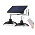 LED saulės energijos high bay lempa x2 su nuotolinio valdymo pultu