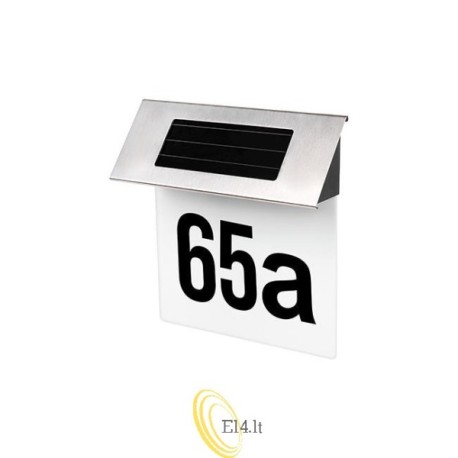 LED saulės lempa IP44 namo numeriui