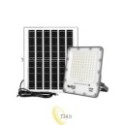 Saulės energija maitinamas LED SMD prožektorius Korsa 100W su nuotolinio valdymo pultu 4500K