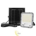 Saulės energija maitinamas LED SMD prožektorius Miki 100W su nuotolinio valdymo pultu 4500K