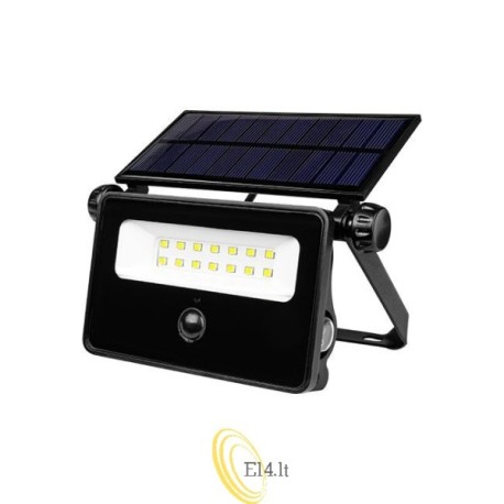 LED SMD saulės prožektorius Polos 20W 4500K juodas