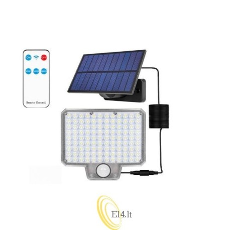 Saulės energija maitinamas LED prožektorius 108xSMD PIR