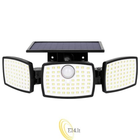 LED saulės prožektorius IP44 179xSMD PIR
