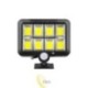 LED saulės prožektorius IP44 8xCOB PIR