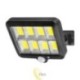 LED saulės prožektorius IP44 8xCOB PIR