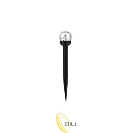 LED saulės lempa, įsmeigiama, stiklinis rutulys, 6 cm