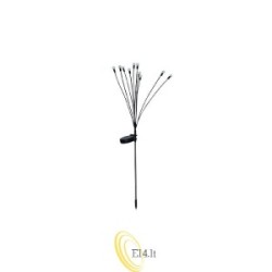 LED saulės energijos lauko lempa įsmeigiama x10 LED 73cm