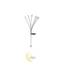 LED saulės energijos sodo lempa įsmeigiama x6 LED 73cm