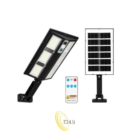 LED saulės lempa slim 210 LED PIR judesio jutiklis su nuotolinio valdymo pultu
