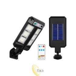 LED saulės lempa slim 54 LED PIR judesio jutiklis su nuotolinio valdymo pultu