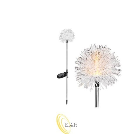 LED saulės lempa, įsmeigiama, kiaulpienė, 76 cm