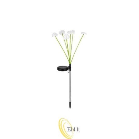 LED saulės lempa, įsmeigiama, grybų formos, 6xLED, 72 cm
