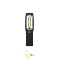 LED dirbtuvių lempa 3W 4xAAA su magnetu ir kabliu